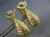 ESTATE LARGE 1.26CT DIAMOND 18KT YELLOW GOLD 3D LUCKY FISH HANGING EARRINGS