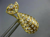 ESTATE LARGE 1.26CT DIAMOND 18KT YELLOW GOLD 3D LUCKY FISH HANGING EARRINGS