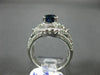 ESTATE LARGE 4.07CT DIAMOND & AAA SAPPHIRE 18KT WHITE GOLD 3D ENGAGEMENT RING