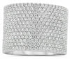 ESTATE LARGE 1.97CT DIAMOND 14K WHITE GOLD 3D MULTI ROW WEDDING ANNIVERSARY RING