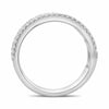ESTATE LARGE 1.97CT DIAMOND 14K WHITE GOLD 3D MULTI ROW WEDDING ANNIVERSARY RING
