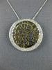 ESTATE .25CT DIAMOND 14KT 2 TONE GOLD 3D CIRCULAR SHEMA YISRAEL FLOATING PENDANT
