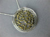 ESTATE .25CT DIAMOND 14KT 2 TONE GOLD 3D CIRCULAR SHEMA YISRAEL FLOATING PENDANT