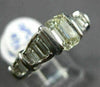 ESTATE LARGE 1.90CT EMERALD CUT DIAMOND 14KT WHITE GOLD CLASSIC ENGAGEMENT RING