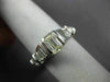 ESTATE LARGE 1.90CT EMERALD CUT DIAMOND 14KT WHITE GOLD CLASSIC ENGAGEMENT RING