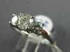 ESTATE 1.09CT ROUND DIAMOND 14KT WHITE GOLD CLASSIC THREE STONE ENGAGEMENT RING