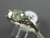 ESTATE 1.09CT ROUND DIAMOND 14KT WHITE GOLD CLASSIC THREE STONE ENGAGEMENT RING