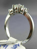ESTATE 1.09CT ROUND DIAMOND 14KT WHITE GOLD CLASSIC THREE STONE ENGAGEMENT RING