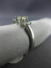 ESTATE 1.09CT ROUND DIAMOND 14KT WHITE GOLD CLASSIC THREE STONE ENGAGEMENT RING