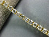 ESTATE 5.09CT ROUND CUT DIAMOND 14KT YELLOW GOLD 3D CLASSIC LOVE TENNIS BRACELET