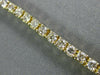 ESTATE 5.09CT ROUND CUT DIAMOND 14KT YELLOW GOLD 3D CLASSIC LOVE TENNIS BRACELET