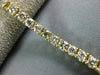 ESTATE 5.09CT ROUND CUT DIAMOND 14KT YELLOW GOLD 3D CLASSIC LOVE TENNIS BRACELET