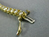 ESTATE 5.09CT ROUND CUT DIAMOND 14KT YELLOW GOLD 3D CLASSIC LOVE TENNIS BRACELET