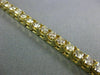 ESTATE 5.09CT ROUND CUT DIAMOND 14KT YELLOW GOLD 3D CLASSIC LOVE TENNIS BRACELET