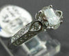 ESTATE .86CT DIAMOND 18K WHITE GOLD CLASSIC ROUND & OVAL CLASSIC ENGAGEMENT RING
