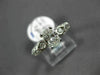 ESTATE .86CT DIAMOND 18K WHITE GOLD CLASSIC ROUND & OVAL CLASSIC ENGAGEMENT RING