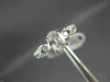 ESTATE .86CT DIAMOND 18K WHITE GOLD CLASSIC ROUND & OVAL CLASSIC ENGAGEMENT RING