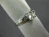 ESTATE .86CT DIAMOND 18K WHITE GOLD CLASSIC ROUND & OVAL CLASSIC ENGAGEMENT RING