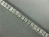 ESTATE 1.48CT PRINCESS CUT DIAMOND PLATINUM CLASSIC CHANNEL LOVE TENNIS BRACELET