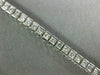 ESTATE 1.48CT PRINCESS CUT DIAMOND PLATINUM CLASSIC CHANNEL LOVE TENNIS BRACELET