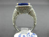 ESTATE LARGE 6.43CT DIAMOND & AAA TANZANITE 18KT WHITE 3D HALO ENGAGEMENT RING
