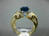 ESTATE LARGE 4.87CT DIAMOND & AAA SAPPHIRE 14KT YELLOW GOLD 3D ENGAGEMENT RING