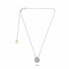 ESTATE 1.24CT DIAMOND 18K WHITE GOLD 3D TEAR DROP PEAR SHAPE DOUBLE HALO PENDANT