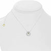ESTATE 1.24CT DIAMOND 18K WHITE GOLD 3D TEAR DROP PEAR SHAPE DOUBLE HALO PENDANT