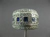 ESTATE LARGE 2.96CT DIAMOND & AAA SAPPHIRE 14KT WHITE GOLD 3D ANNIVERSARY RING