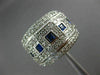 ESTATE LARGE 2.96CT DIAMOND & AAA SAPPHIRE 14KT WHITE GOLD 3D ANNIVERSARY RING