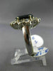 ESTATE LARGE 5.12CT DIAMOND & AAA SAPPHIRE 14KT WHITE GOLD HALO ENGAGEMENT RING