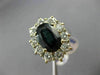ESTATE LARGE 5.12CT DIAMOND & AAA SAPPHIRE 14KT WHITE GOLD HALO ENGAGEMENT RING