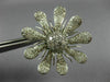 ESTATE EXTRA LARGE 6.14CT DIAMOND 18KT WHITE GOLD 3D SUNFLOWER CLIP ON EARRINGS