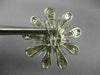 ESTATE EXTRA LARGE 6.14CT DIAMOND 18KT WHITE GOLD 3D SUNFLOWER CLIP ON EARRINGS