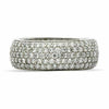 ESTATE LARGE 2.70CT DIAMOND 18KT WHITE GOLD ROUND PAVE WEDDING ANNIVERSARY RING