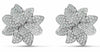 ESTATE 1.80CT ROUND CUT DIAMOND 18KT WHITE GOLD 3D CLASSIC FLOWER STUD EARRINGS