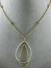 ESTATE LARGE 1.43CT WHITE & PINK DIAMOND 18K WHITE & ROSE GOLD TEAR DROP PENDANT