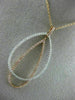 ESTATE LARGE 1.43CT WHITE & PINK DIAMOND 18K WHITE & ROSE GOLD TEAR DROP PENDANT