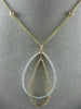 ESTATE LARGE 1.43CT WHITE & PINK DIAMOND 18K WHITE & ROSE GOLD TEAR DROP PENDANT