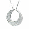 ESTATE LARGE 2.45CT DIAMOND 18KT WHITE GOLD 3D PAVE CIRCULAR INSIDE OUT NECKLACE