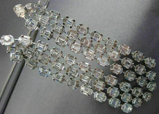 ESTATE EXTRA LARGE 10.28CT DIAMOND 18KT WHITE GOLD ELONGATED CHANDELIER EARRINGS