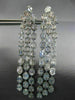 ESTATE EXTRA LARGE 10.28CT DIAMOND 18KT WHITE GOLD ELONGATED CHANDELIER EARRINGS