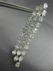 ESTATE EXTRA LARGE 10.28CT DIAMOND 18KT WHITE GOLD ELONGATED CHANDELIER EARRINGS