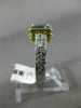 ESTATE WIDE 1.26CT DIAMOND & AAA TANZANITE 14KT TWO TONE GOLD 3D ENGAGEMENT RING