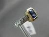 ESTATE WIDE 1.26CT DIAMOND & AAA TANZANITE 14KT TWO TONE GOLD 3D ENGAGEMENT RING