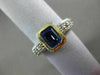 ESTATE WIDE 1.26CT DIAMOND & AAA TANZANITE 14KT TWO TONE GOLD 3D ENGAGEMENT RING