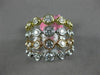 ESTATE WIDE 1.03CT DIAMOND 18KT TRI COLOR GOLD MULTI ROW BEZEL ANNIVERSARY RING