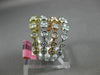 ESTATE WIDE 1.03CT DIAMOND 18KT TRI COLOR GOLD MULTI ROW BEZEL ANNIVERSARY RING