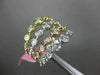 ESTATE WIDE 1.03CT DIAMOND 18KT TRI COLOR GOLD MULTI ROW BEZEL ANNIVERSARY RING