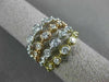 ESTATE WIDE 1.03CT DIAMOND 18KT TRI COLOR GOLD MULTI ROW BEZEL ANNIVERSARY RING